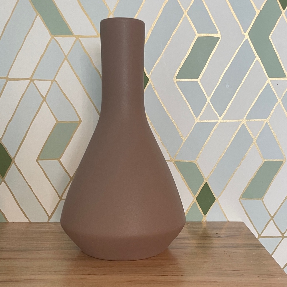 West Elm Brown Ceramic Vase